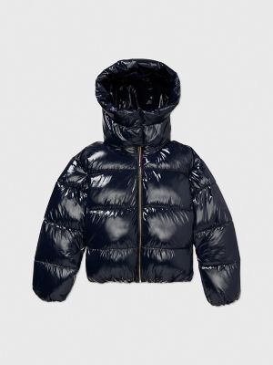 Tommy Hilfiger, Jackets & Coats, Tommy Hilfiger Black Puffer Coat Glossy