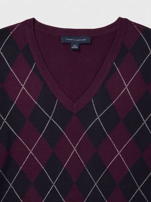 Tal højt dosis hjemmehørende Argyle V-Neck Sweater | Tommy Hilfiger USA