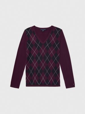 Argyle V-Neck Sweater | Tommy Hilfiger USA