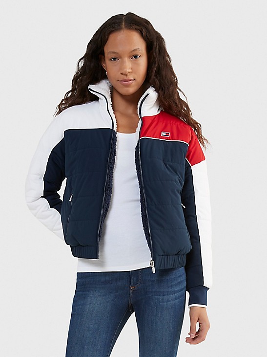 Reversible Colorblock Sherpa Jacket