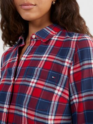 Plaid Roll-Tab Shirt