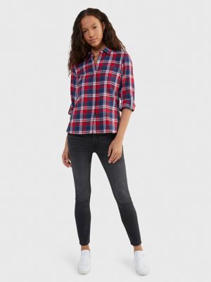 Plaid Roll-Tab Shirt