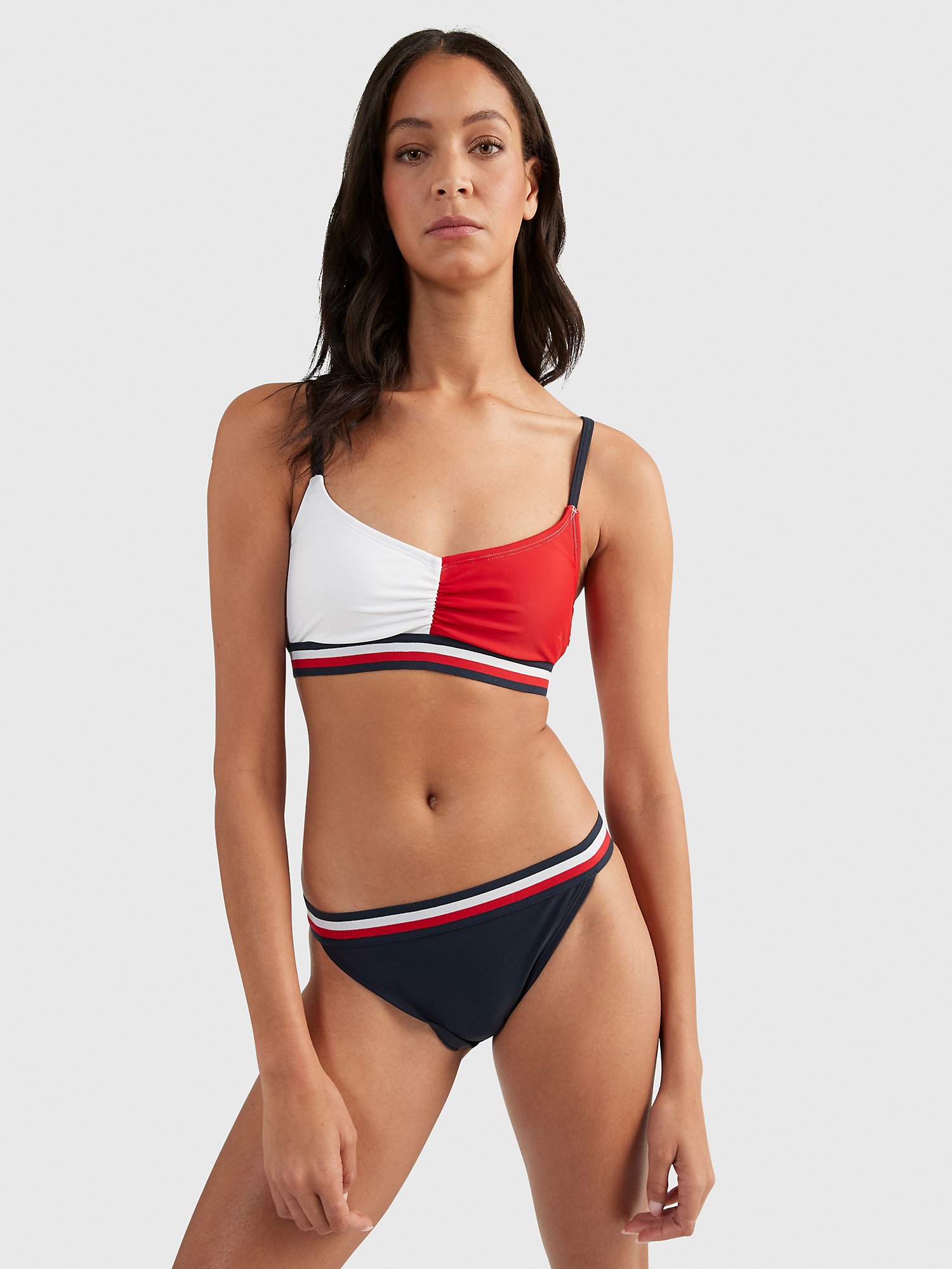 jeg er tørstig krøllet Abe Colorblock Stripe Bikini Swim Set | Tommy Hilfiger USA