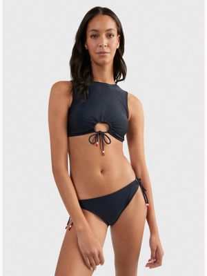 Cropped Keyhole Tie Bikini Set