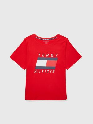 Curve Flag Logo T-Shirt | Tommy Hilfiger USA