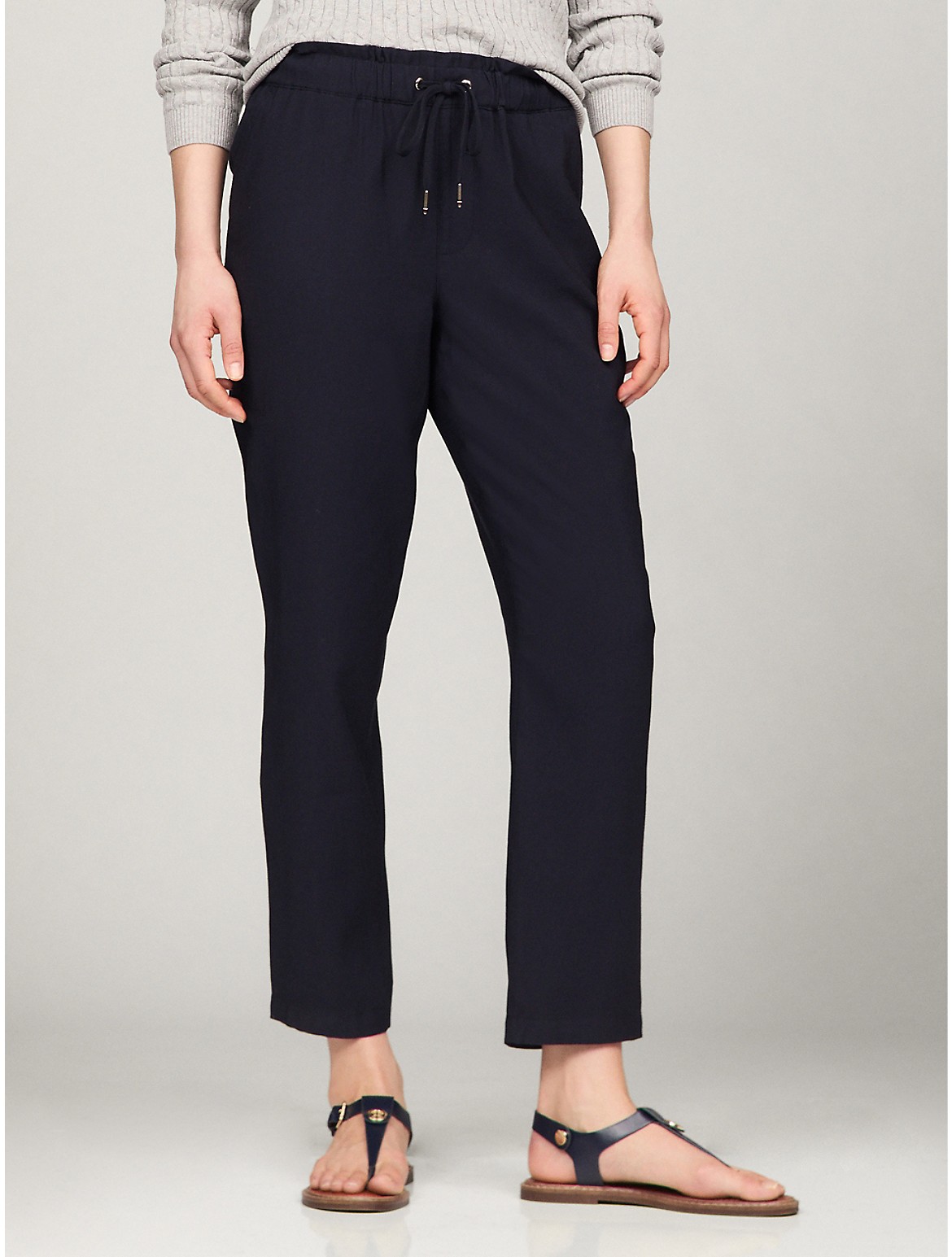 Shop Tommy Hilfiger Tapered Drawstring Pant In Navy