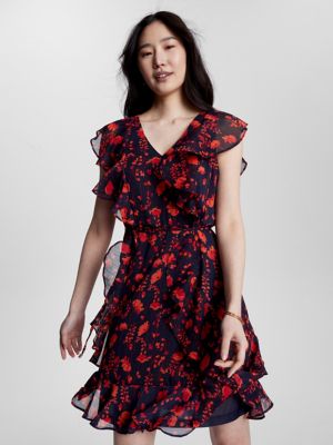 Floral Chiffon Dress Tommy Hilfiger USA