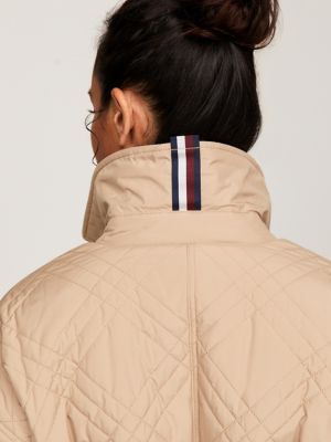 Tommy Hilfiger ELEVATED BELTED QUILTED - Winter jacket - natural  cognac/cognac 