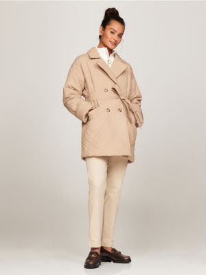 Tommy hilfiger belted store quilted coat