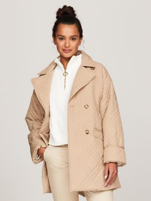 Belted Quilted Peacoat | Tommy Hilfiger USA