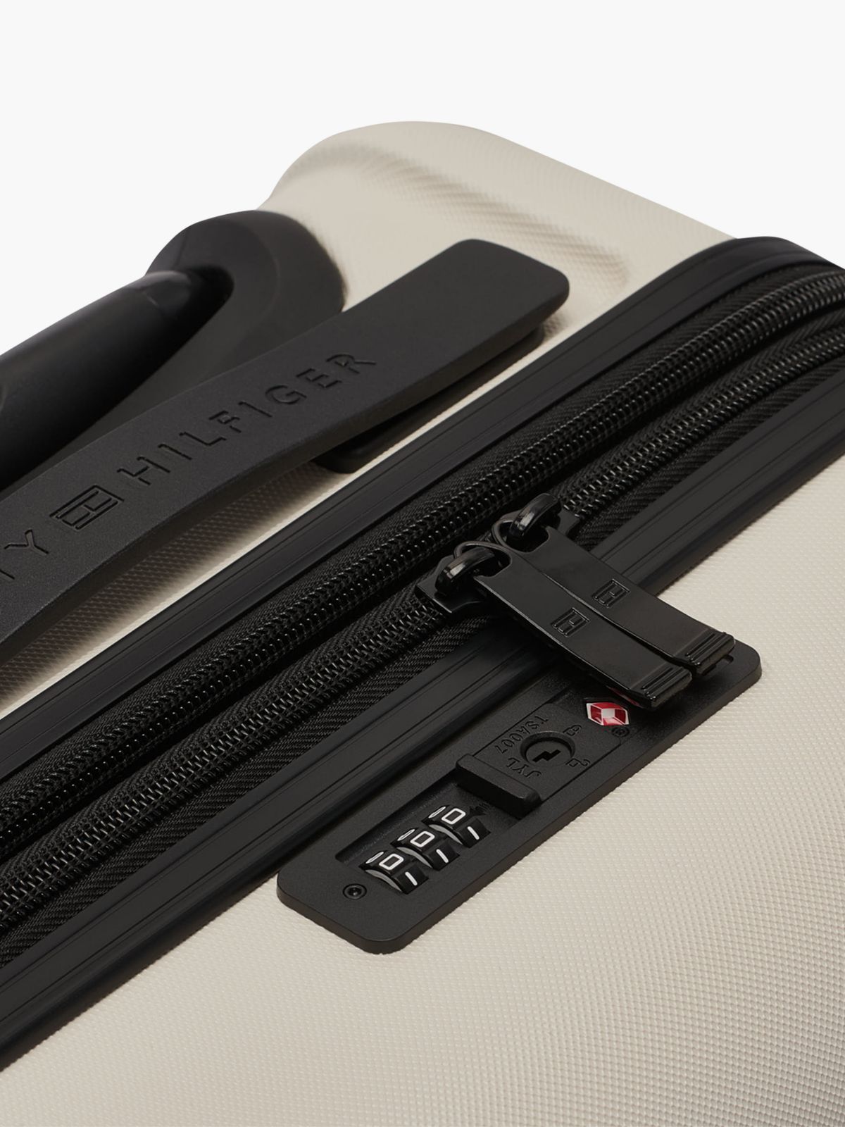 21" Hardcase Spinner Luggage — White/Natural