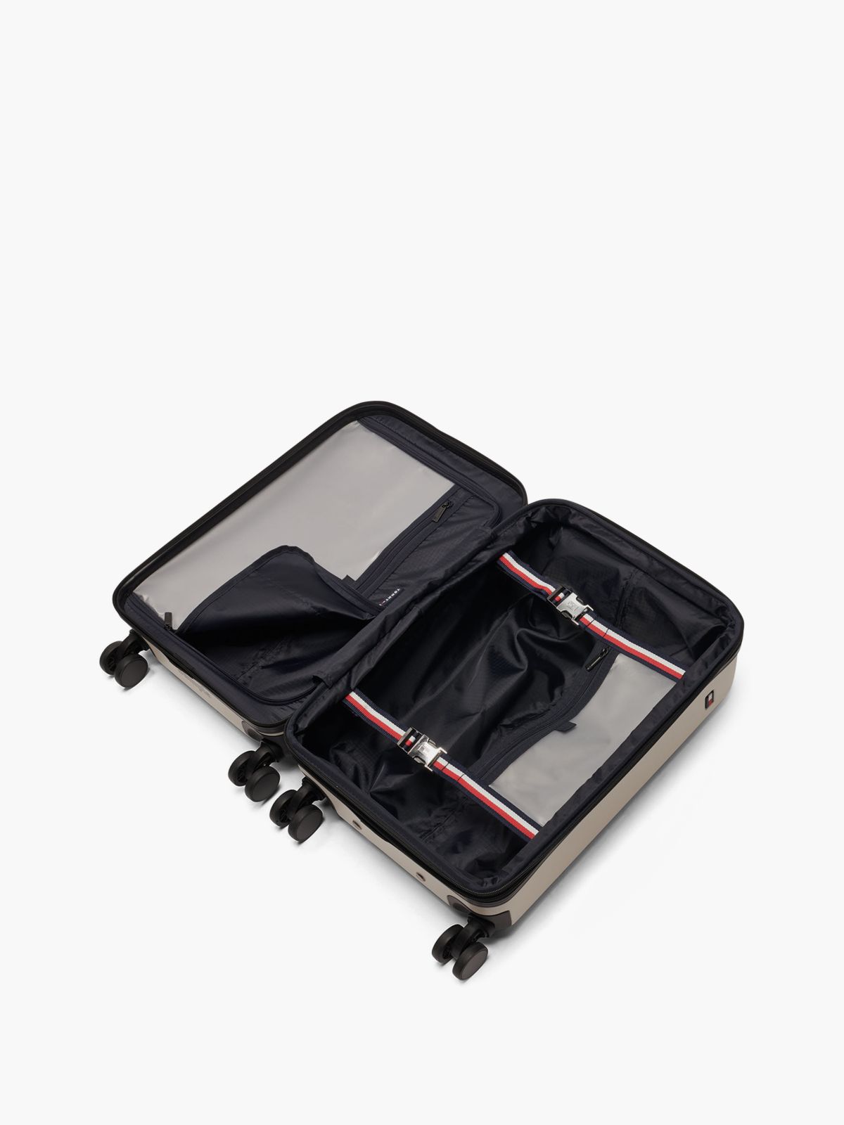 21" Hardcase Spinner Luggage — White/Natural