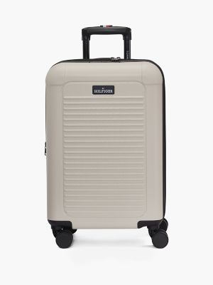 21" Hardcase Spinner Luggage, White/Natural