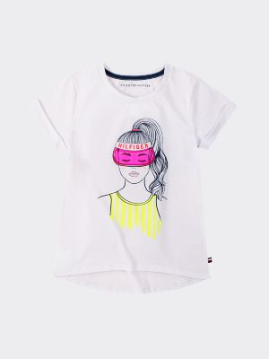 tommy hilfiger white t shirt girl