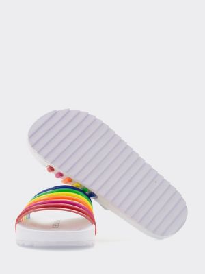 tommy hilfiger rainbow slippers