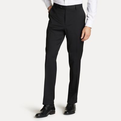 Regular Fit Suit Pant In Black Twill 