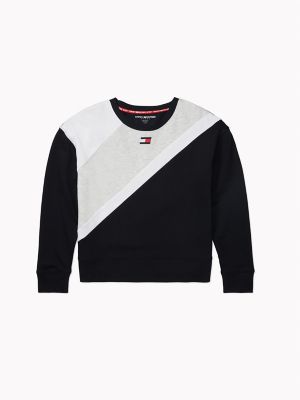 tommy hilfiger flag logo cropped sweatshirt