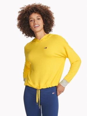 yellow tommy hilfiger hoodie women's