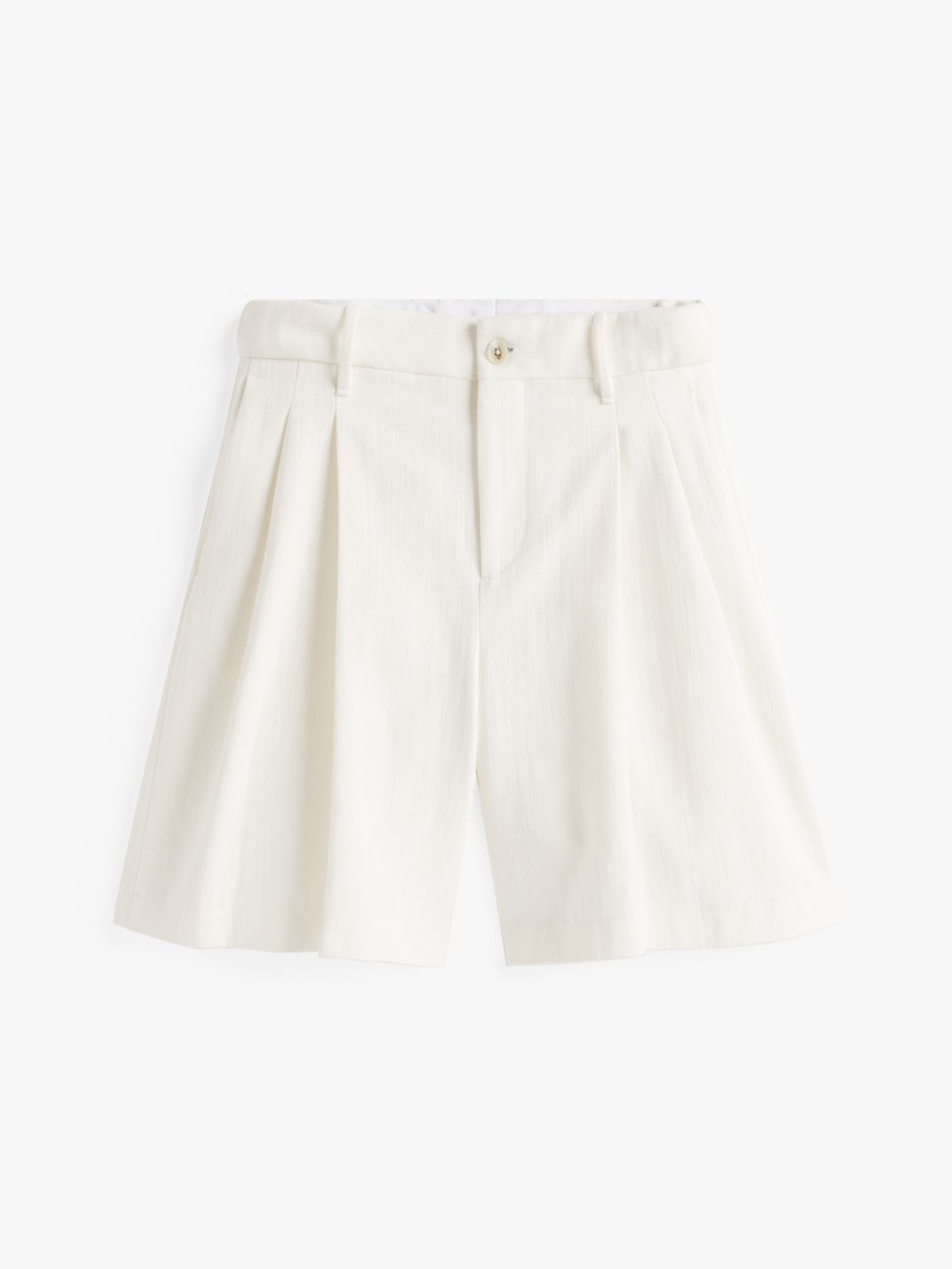 Wide Leg Chino Short — White