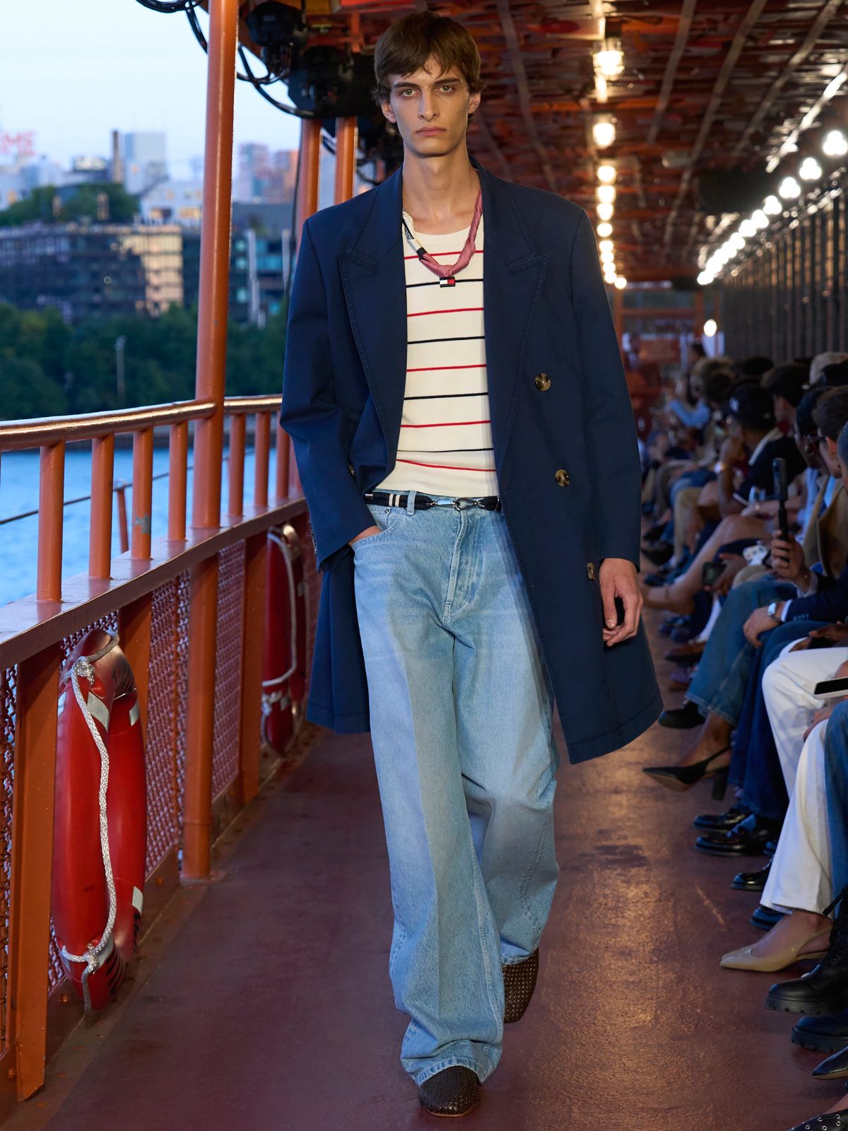 Double-Breasted Coat — Navy