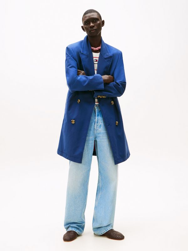 Double-Breasted Coat — Navy