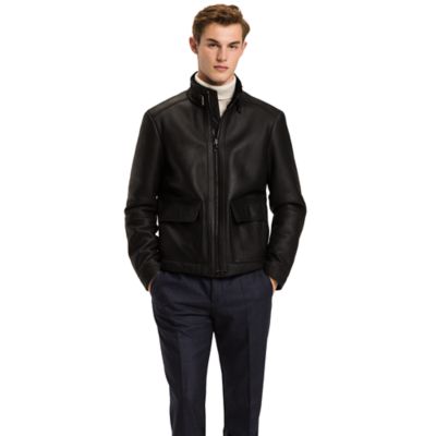 tommy hilfiger red leather jacket