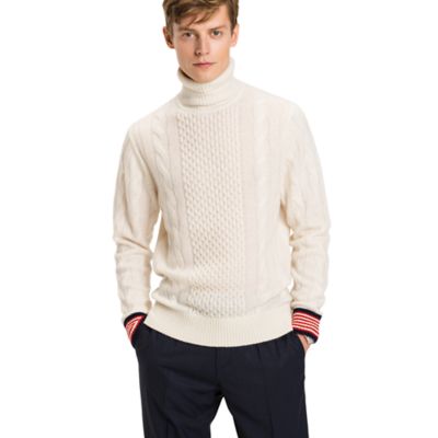 tommy hilfiger cable knit sweater mens