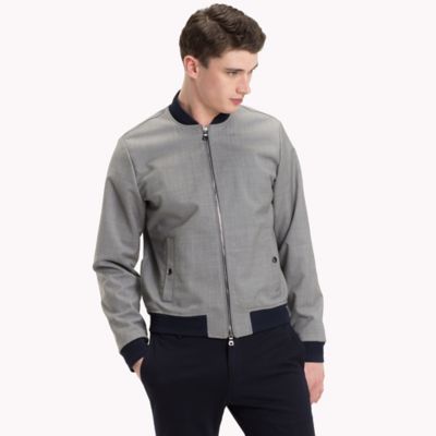 tommy hilfiger grey bomber jacket