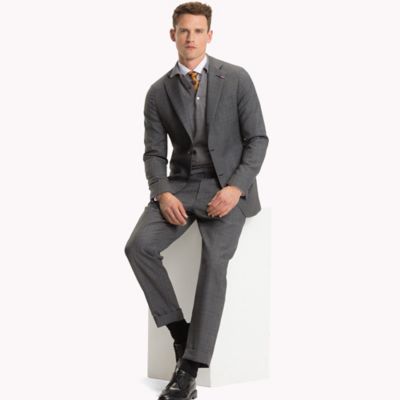 tommy hilfiger plaid suit