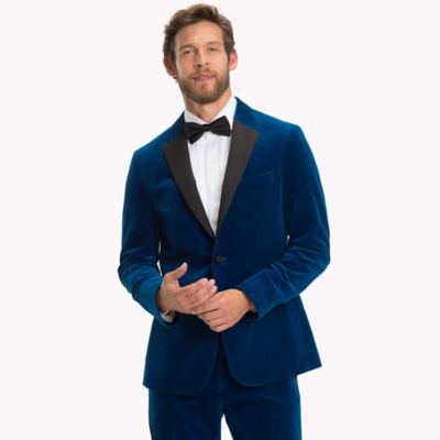 tommy hilfiger blue velvet jacket