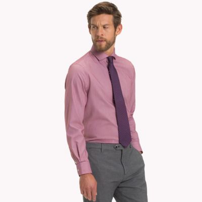 tommy hilfiger men's slim fit dress shirts