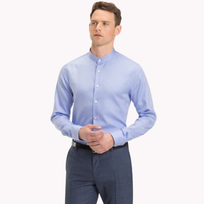 band collar formal shirt