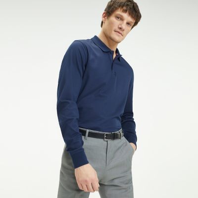 pima cotton long sleeve polo