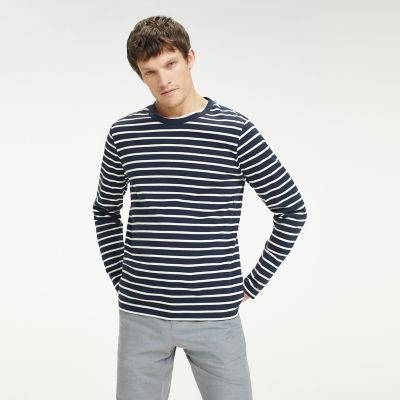 tommy hilfiger striped long sleeve shirt