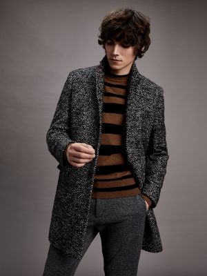 tommy hilfiger men's wool tailored top coat