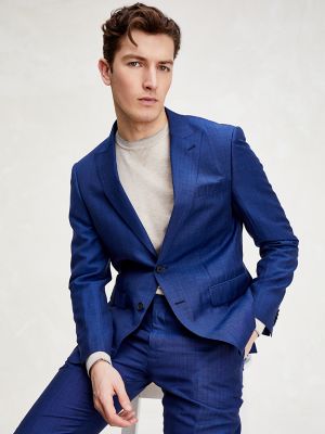 Slim Fit Linen And Wool Suit | Tommy 