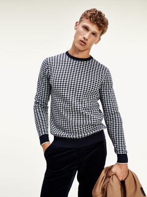 mens houndstooth sweater