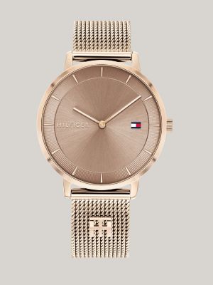 35MM Rose Gold-Tone Monogram Watch, Carnation Gold