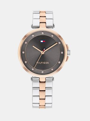 tommy hilfiger rose gold mesh watch