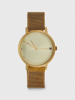 Gold Watch with Magnetic Strap, Gold