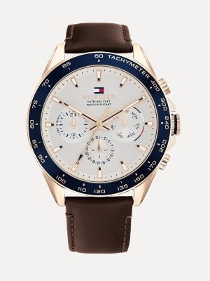 Tommy hilfiger watch shop men's leather strap