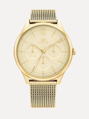 Tommy hilfiger shop gold mesh watch