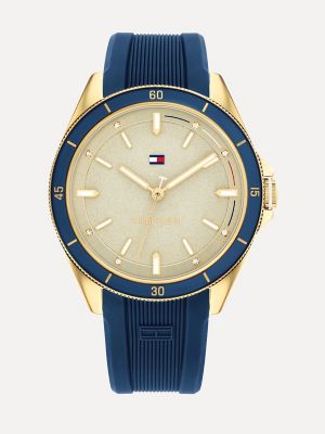 Sport Watch With Navy Silicone Strap Tommy Hilfiger