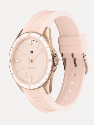 Sport Watch With Pink Silicone Strap Tommy Hilfiger
