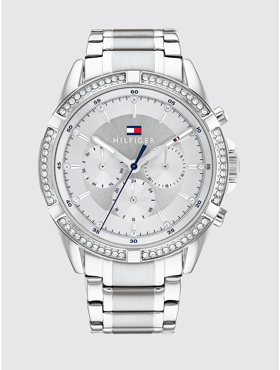Tommy Hilfiger Women's Sport Watch with Stainless Steel Bracelet - Metallic