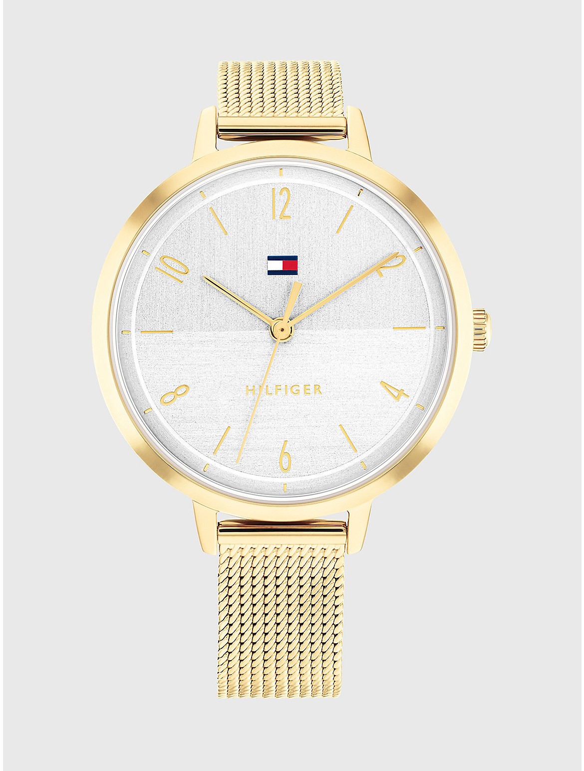 Tommy Hilfiger Women's Casual Watch with Gold Tone Mesh Bracelet - Metallic