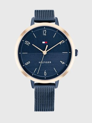 Casual Watch with Navy Ion Plated Mesh Bracelet Tommy Hilfiger