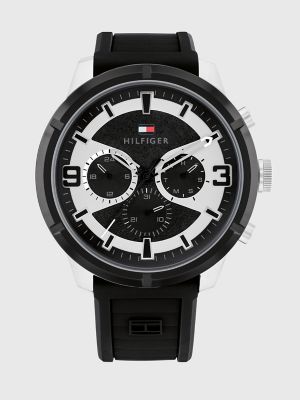 Sub-Dials Sport Watch with Black Silicone Strap | Tommy Hilfiger
