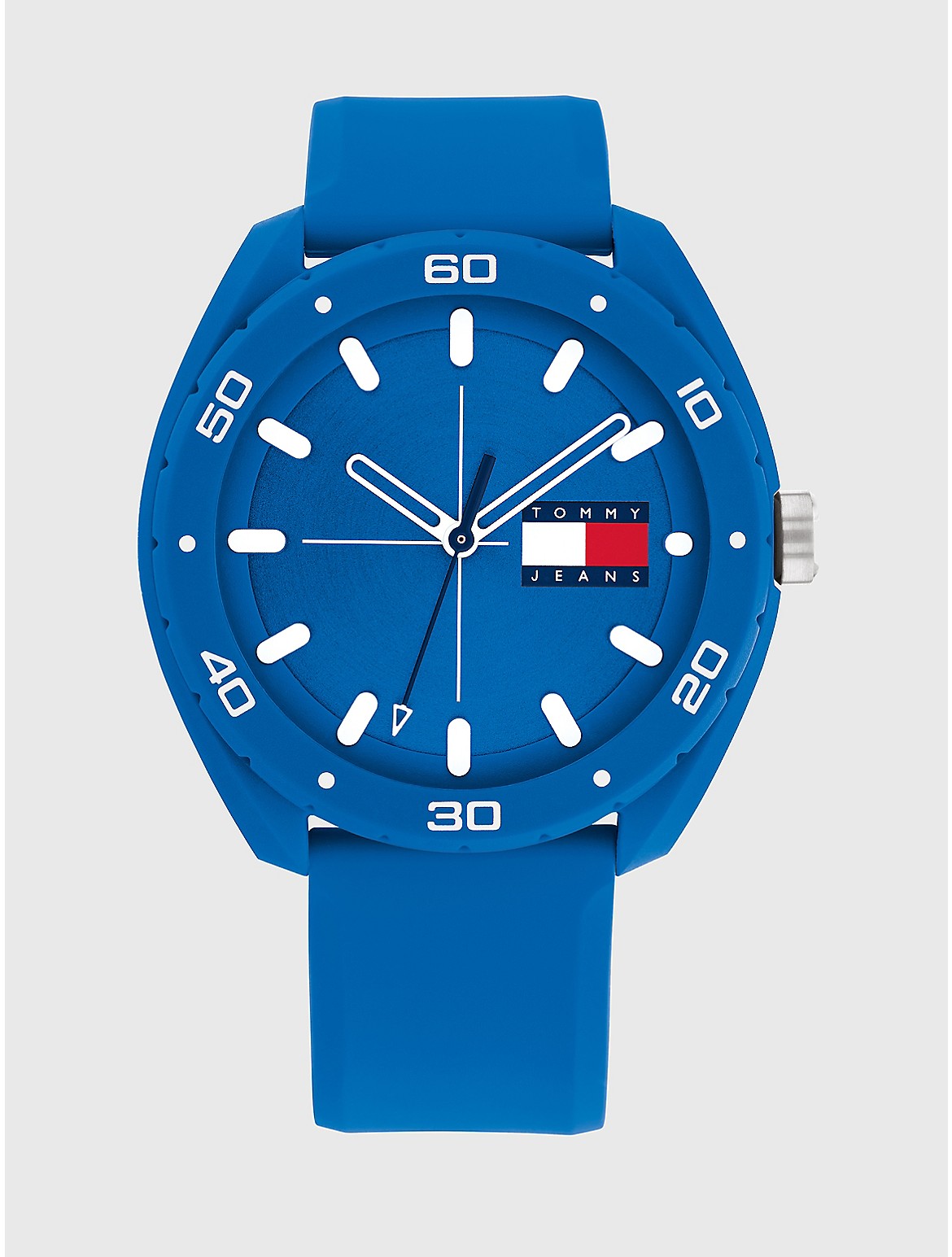 Tommy Hilfiger TJ Casual Watch with Blue Silicone Strap - Blue
