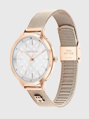 Tommy hilfiger rose clearance gold watch ladies